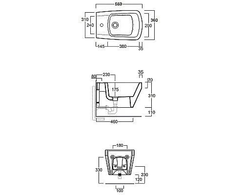 Приобрести Биде Simas Baden Baden BB19bix1 подвесное Белое в магазине сантехники Santeh-Crystal.ru