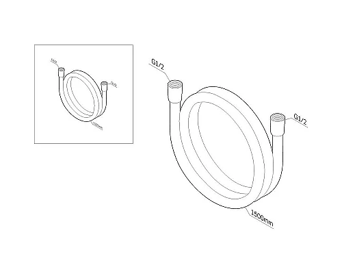 Купить Душевой шланг AM.PM 150 F0415100 Хром в магазине сантехники Santeh-Crystal.ru