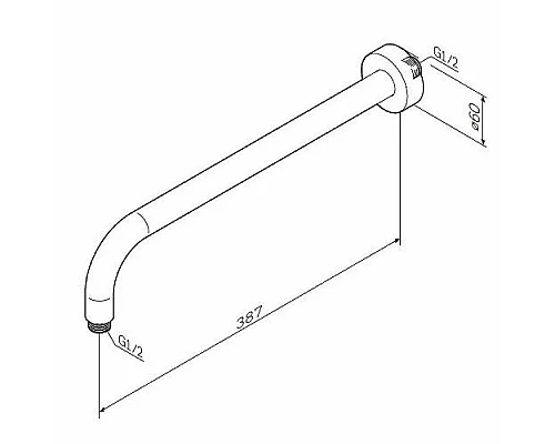 Приобрести Кронштейн для верхнего душа AM.PM F0522701 Черный матовый в магазине сантехники Santeh-Crystal.ru