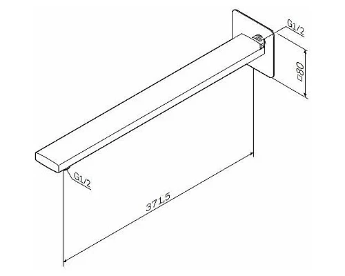 Купить Кронштейн для верхнего душа AM.PM 37 F0500703 Хром в магазине сантехники Santeh-Crystal.ru