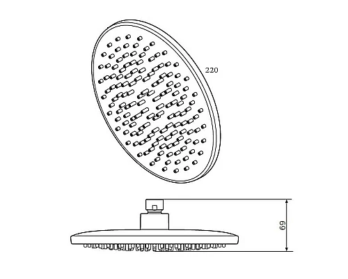 Приобрести Верхний душ AM.PM Gem F0590022 Черный матовый в магазине сантехники Santeh-Crystal.ru