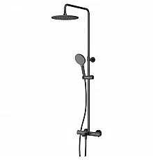 Душевая система AM.PM Like F0780522 с термостатом Черная матовая