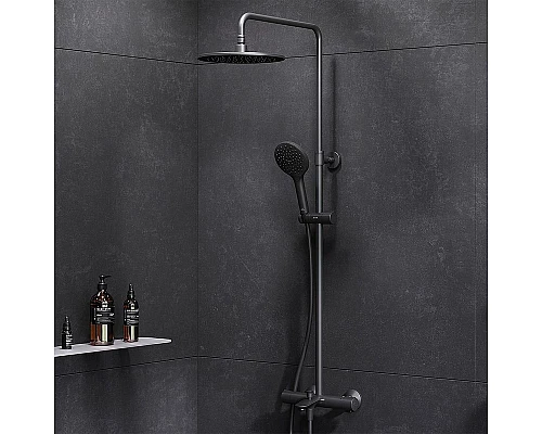 Заказать Душевая система AM.PM Like F0780522 с термостатом Черная матовая в магазине сантехники Santeh-Crystal.ru