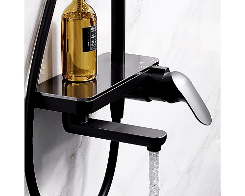 Купить Душевая система AM.PM Like F0780722 Черная матовая в магазине сантехники Santeh-Crystal.ru