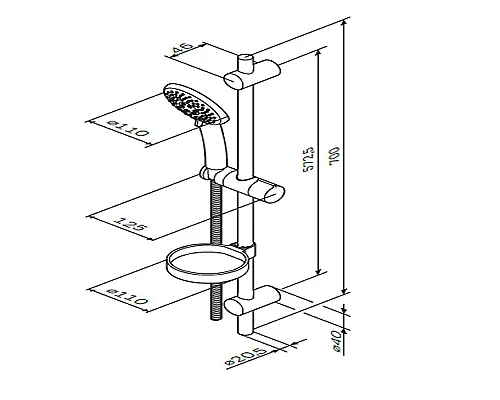 Приобрести Душевой гарнитур AM.PM Like F0180064 Хром в магазине сантехники Santeh-Crystal.ru