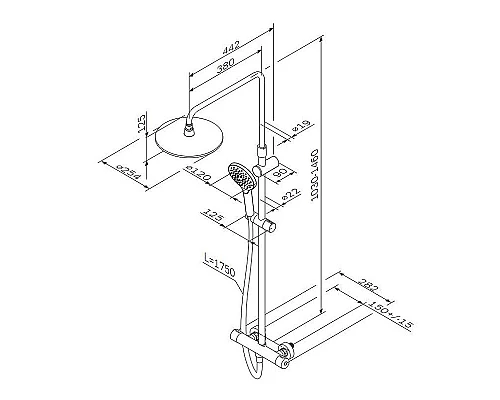 Приобрести Душевая система AM.PM Like F0780464 Хром в магазине сантехники Santeh-Crystal.ru