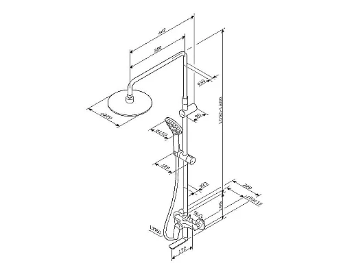 Приобрести Душевая система AM.PM Sunny F0785C900 Хром в магазине сантехники Santeh-Crystal.ru