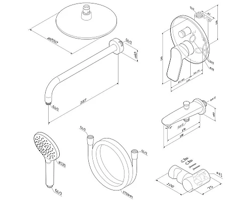 Купить Душевая система AM.PM X-Joy FB85A10010 Хром в магазине сантехники Santeh-Crystal.ru