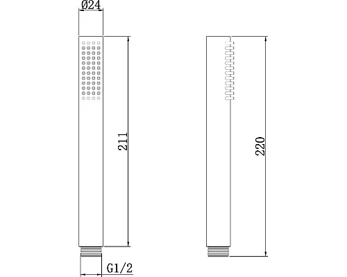 Купить Ручной душ Abber AF0051B Черный матовый в магазине сантехники Santeh-Crystal.ru