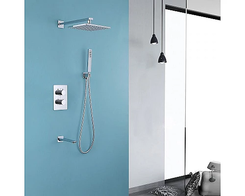 Купить Душевая система Abber Insel AF8050 с термостатом Хром в магазине сантехники Santeh-Crystal.ru