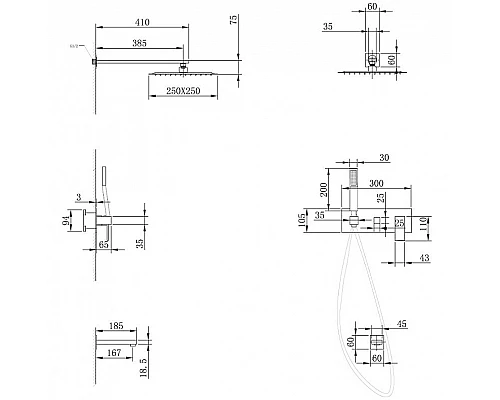 Приобрести Душевая система Abber Daheim AF8217 Хром в магазине сантехники Santeh-Crystal.ru