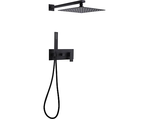 Заказать Душевая система Abber Daheim AF8218B Черная матовая в магазине сантехники Santeh-Crystal.ru