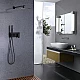 Заказать Душевая система Abber Daheim AF8218B Черная матовая в магазине сантехники Santeh-Crystal.ru