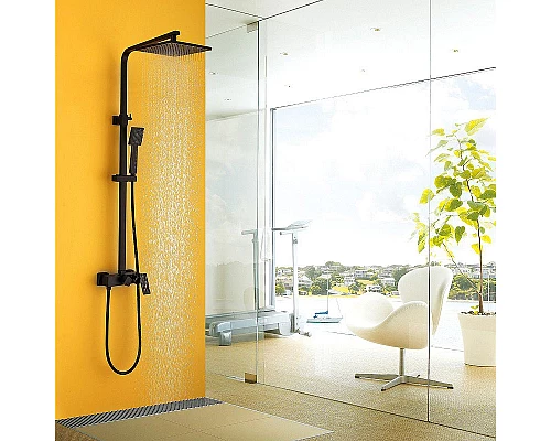 Заказать Душевая система Abber Daheim AF8220B Черная матовая в магазине сантехники Santeh-Crystal.ru