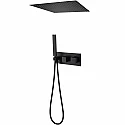 Душевая система Abber Daheim AF8255B с термостатом Черная матовая