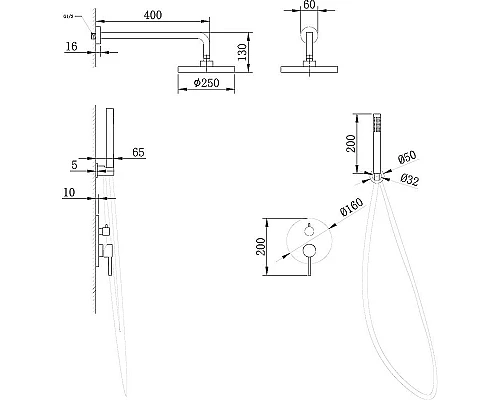 Купить Душевая система Abber Emotion AF8818 Хром в магазине сантехники Santeh-Crystal.ru