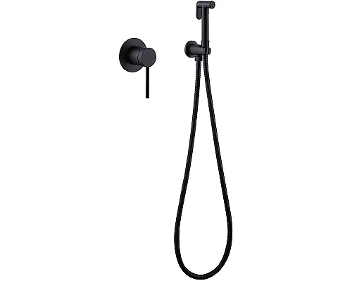 Гигиенический душ со смесителем Abber Emotion AF8825B Черный матовый