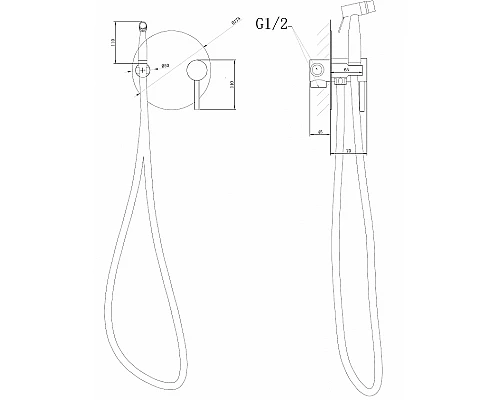 Гигиенический душ со смесителем Abber Emotion AF8826 Хром