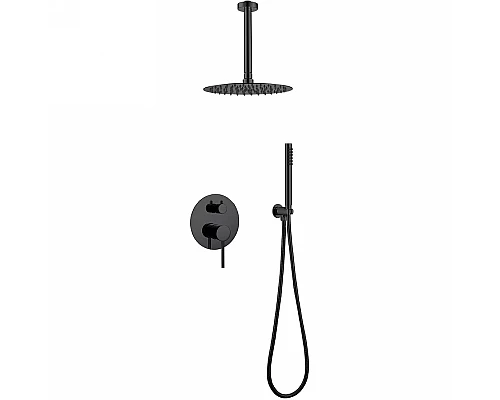 Душевая система Abber Emotion AF8821B Черная матовая