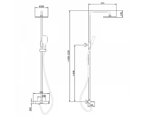 Душевая система Abber Emotion AF8816 Хром