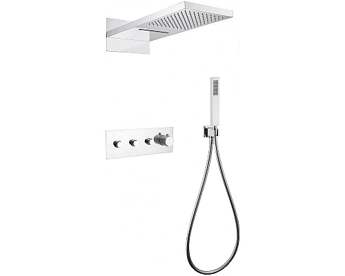 Заказать Душевая система Abber Rund AF8752 с термостатом Хром в магазине сантехники Santeh-Crystal.ru