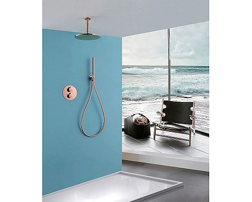 Заказать Душевая система Abber Wasser Kreis AF8121RG Розовое золото в магазине сантехники Santeh-Crystal.ru