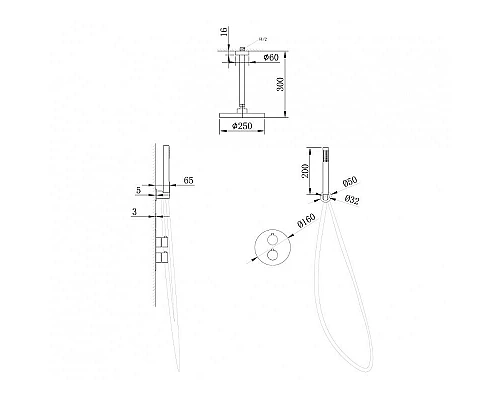 Заказать Душевая система Abber Wasser Kreis AF8121RG Розовое золото в магазине сантехники Santeh-Crystal.ru