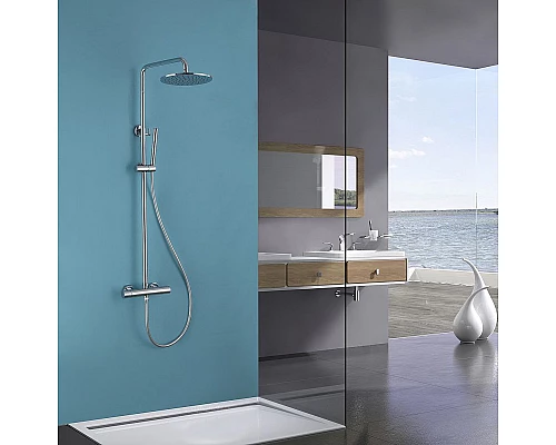 Заказать Душевая система Abber Wasser Kreis AF8160 с термостатом Хром в магазине сантехники Santeh-Crystal.ru