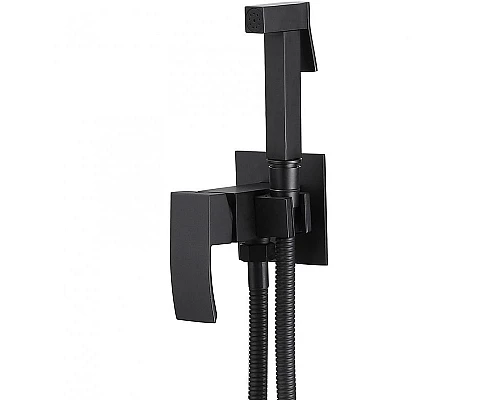 Заказать Гигиенический душ со смесителем Abber Wasserfall AF8625B Черный матовый в магазине сантехники Santeh-Crystal.ru