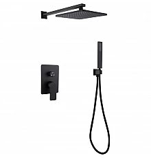 Душевая система Abber Weiss Insel AF8018B Черная матовая