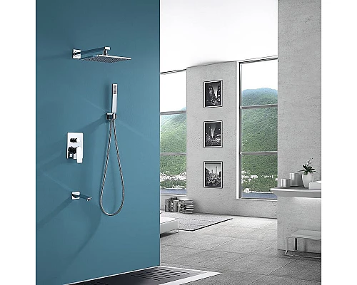 Купить Душевая система Abber Weiss Insel AF8017 Хром в магазине сантехники Santeh-Crystal.ru