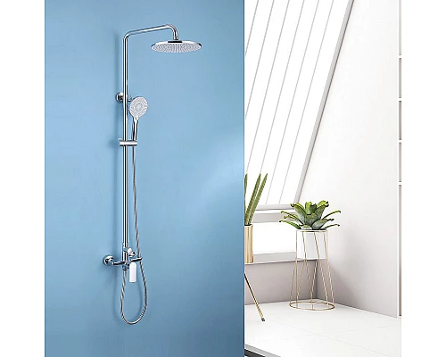 Купить Душевая система Abber Weiss Insel AF8020 Хром в магазине сантехники Santeh-Crystal.ru