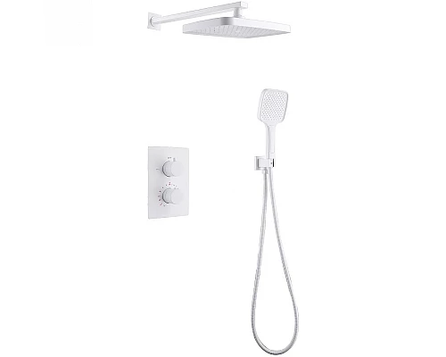 Душевая система Abber Weiss Insel AF8051W с термостатом Белая