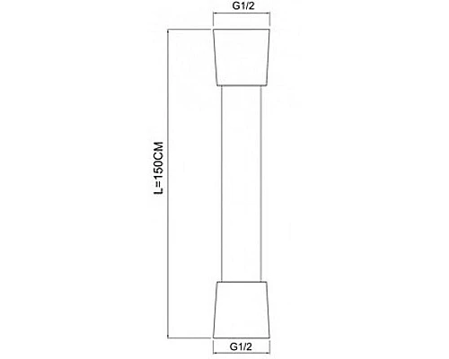 Заказать Душевой шланг Aquanet AF000-05B 261834 Черный матовый в магазине сантехники Santeh-Crystal.ru
