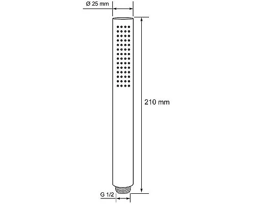 Заказать Ручной душ Aquanet AF000-14B 261832 Черный матовый в магазине сантехники Santeh-Crystal.ru