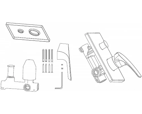 Приобрести Душевая система Aquanet Static 2.11 257167 Хром в магазине сантехники Santeh-Crystal.ru