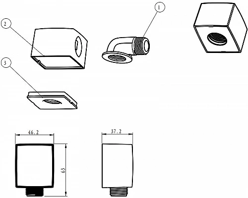 Купить Душевая система Aquanet Static 2.09 257165 Хром в магазине сантехники Santeh-Crystal.ru