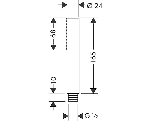 Приобрести Ручной душ Axor Starck 10531000 Хром в магазине сантехники Santeh-Crystal.ru