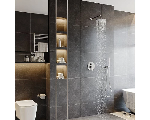 Заказать Душевая система Berges Nardis 2R 071003 Хром сильвер в магазине сантехники Santeh-Crystal.ru