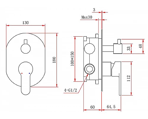 Купить Душевая система Berges Nardis 3R 071007 Хром сильвер в магазине сантехники Santeh-Crystal.ru