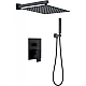 Купить Душевая система Berges Ventas 2S Black 073002 Черная матовая в магазине сантехники Santeh-Crystal.ru