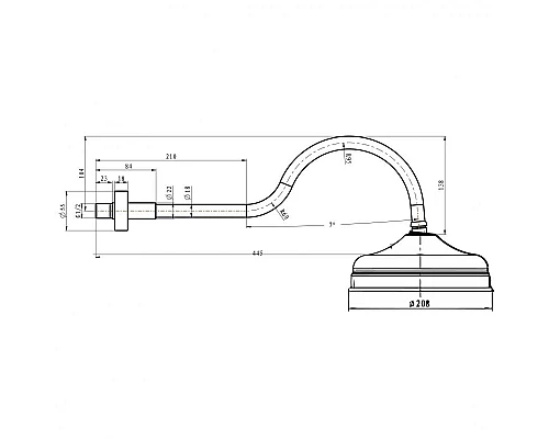 Купить Верхний душ Boheme Brillante 415 Хром в магазине сантехники Santeh-Crystal.ru
