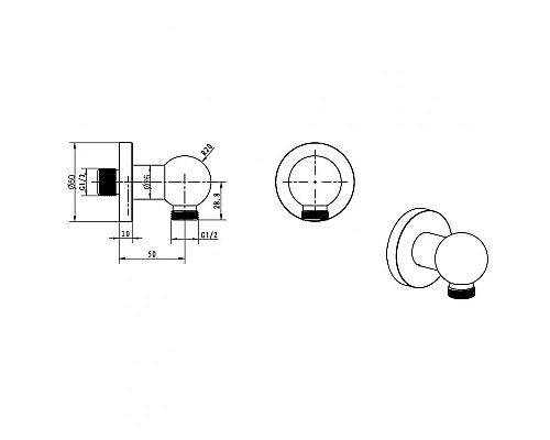 Приобрести Шланговое подключение Boheme Brillante 606 Хром в магазине сантехники Santeh-Crystal.ru