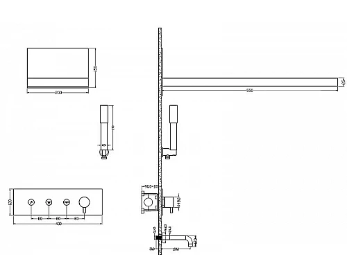 Купить Душевая система Boheme Fusion 130-2-CR Хром в магазине сантехники Santeh-Crystal.ru