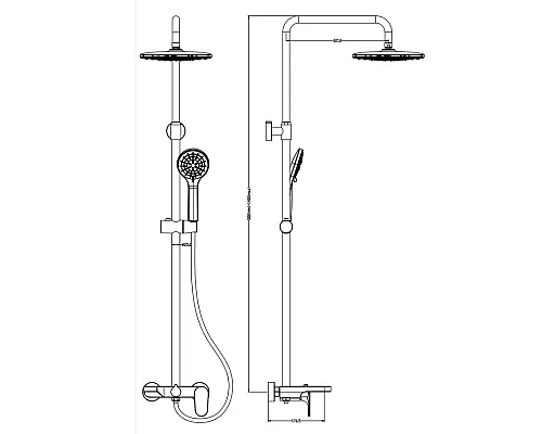 Заказать Душевая система Boheme Spectre 458-B Черный в магазине сантехники Santeh-Crystal.ru