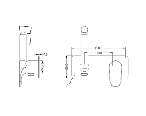 Приобрести Гигиенический душ со смесителем Boheme Spectre 457-CR Хром в магазине сантехники Santeh-Crystal.ru