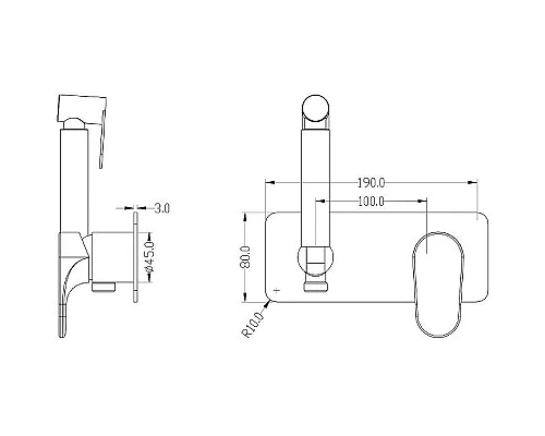 Приобрести Гигиенический душ со смесителем Boheme Spectre 457-MW Белый матовый в магазине сантехники Santeh-Crystal.ru