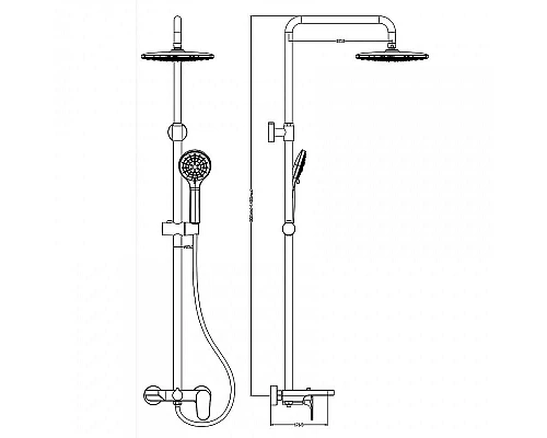 Приобрести Душевая система Boheme Spectre 458-GM Оружейная сталь в магазине сантехники Santeh-Crystal.ru