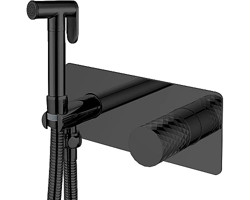 Заказать Гигиенический душ со смесителем Boheme Stick 127-BB Черный матовый в магазине сантехники Santeh-Crystal.ru