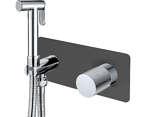 Заказать Гигиенический душ со смесителем Boheme Stick 127-BCR.2 Черный матовый Хром в магазине сантехники Santeh-Crystal.ru